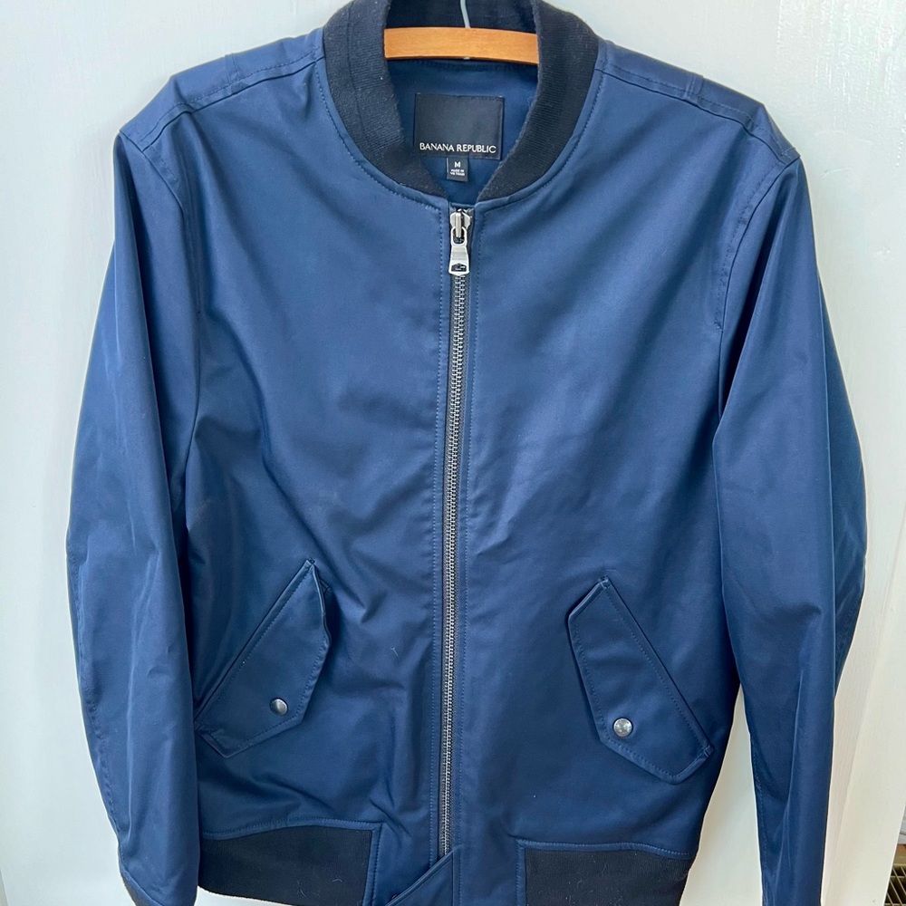 Men’s blue Banana Republic bomber jacket size Medium